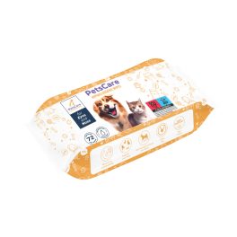   PETS CARE nedves törlőkendő kutyáknak-macskáknak szemre-orra 72db-os