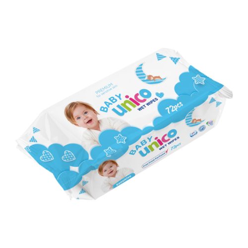  Unico Baby Blue nedves törlőkendő 72 DB