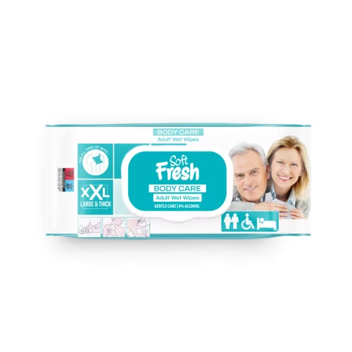 FRESH Soft Body Care XXL nedves törlökendö 50 db