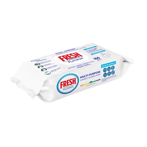 FRESH Platinum háztartási tisztítókendő Marseille szappanos 100 db-os