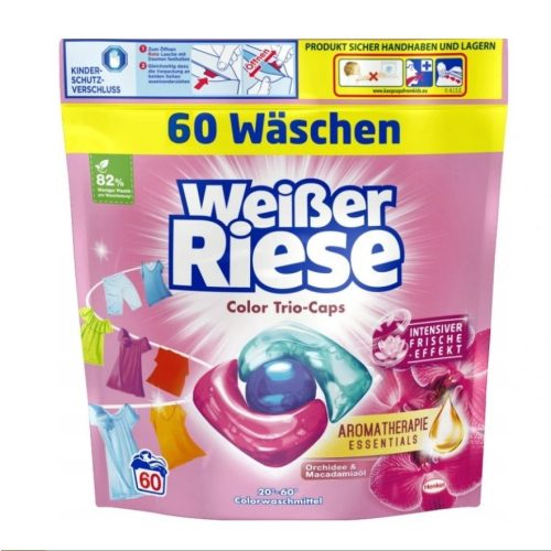 WEIßER RIESE aromaterápiás mosókapszulák színes ruákhoz orchidea illat 60db-os