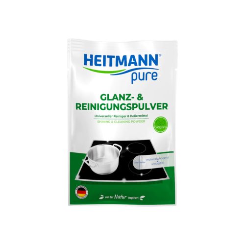 HEITMANN rozsdamentes acél- és üvegfelület tisztító por 30 G