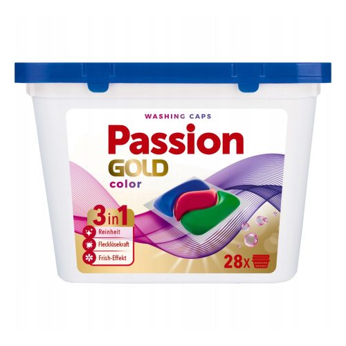 PASSION GOLD 3 IN 1 mosókapszulák színes ruhákhoz 28 DB-os