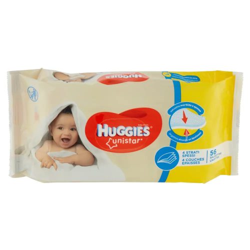 HUGGIES Unistar nedves törlőkendő 56db-os