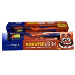 True Smile Monster Kids Eper ízű fogkrém + fogkefe 75ml