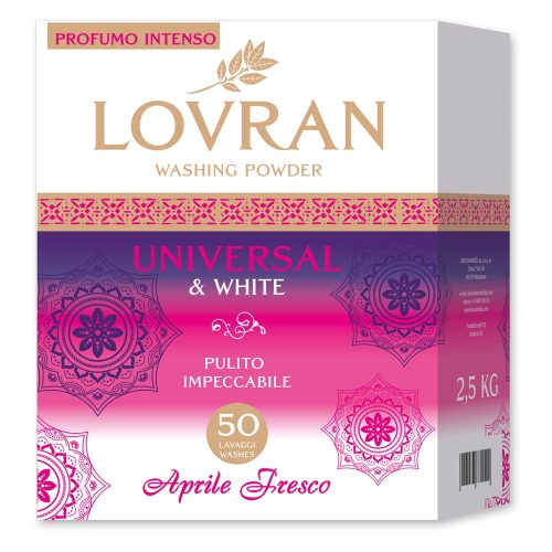 LOVRAN COLOR & DARK Mosópor univerzális és fehér ruhákhoz 2,5 kg