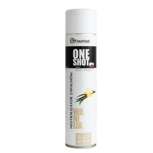 FRESHTEK One Shot magasnyomású légfrissítő-szagtalanító spray vanília illat 600ml