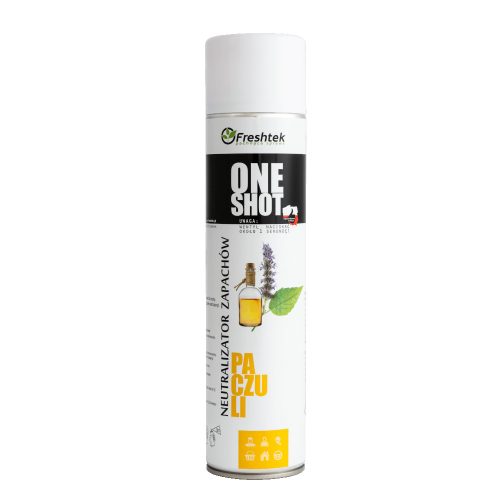 FRESHTEK One Shot magasnyomású légfrissítő-szagtalanító spray pacsuli illat 600ml