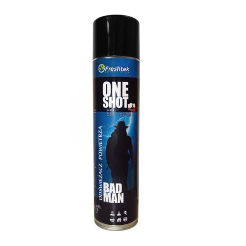 FRESHTEK One Shot magasnyomású légfrissítő-szagtalanító spray bad man illat 600ml
