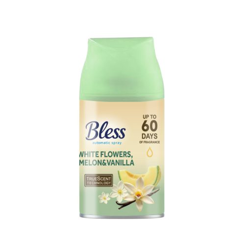BLESS légfrissítő spray utántöltő White flowers Melon&Vanilla 250 ml