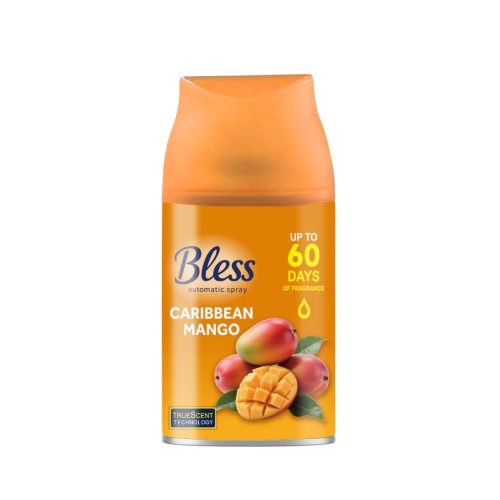 BLESS légfrissítő spray utántöltő Caribbean Mango 250 ml