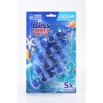 BLISS WC-illatosító-tisztító golyók vízfestős Óceán illat 4x55g / ocean