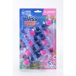 BLISS WC-illatosító-tisztító golyók vízfestős Virág illat 4x55g / flowers
