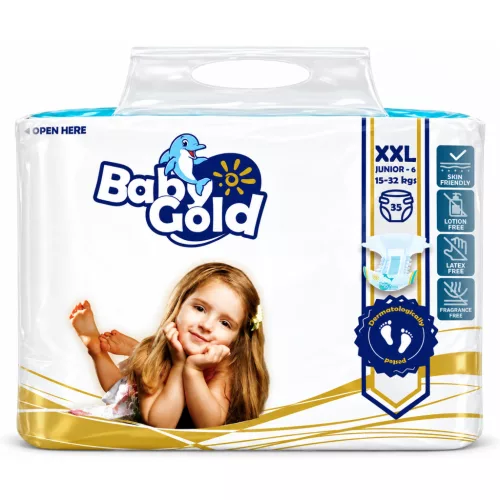 Baby Gold Csecsemőpelenka - XXL Junior 6  35db-os (15-32Kg) 