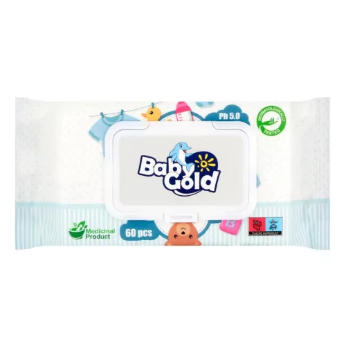 Baby Gold Higiénikus Nedvestörlőkendő 60lapos