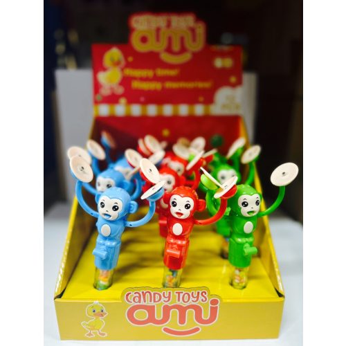Candy Toys játék cukorkával cintányérozó majom