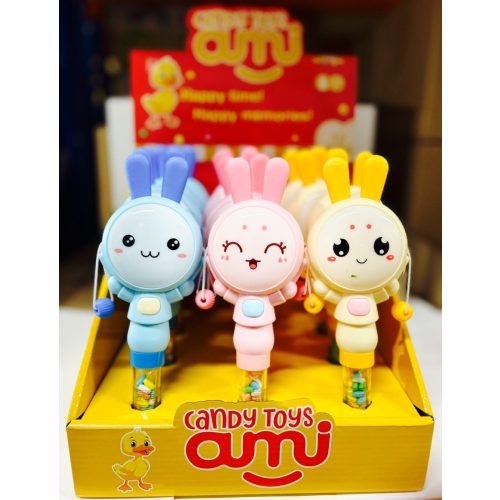 Candy Toys játék cukorkával csörgődobos Nyuszi