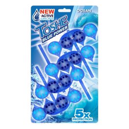   TOSHE WC-illatosító-tisztító golyók óceán illat vízfestős 4x55g / ocean