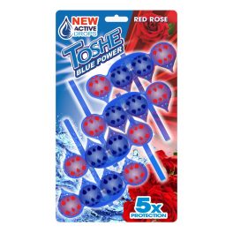   TOSHE WC-illatosító-tisztító golyók rózsa illat vízfestős 4x55g / red rose