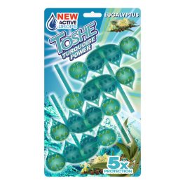   TOSHE WC-illatosító-tisztító golyók eukaliptusz illat vízfestős 4x55g / eucalyptus