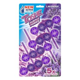   TOSHE WC-illatosító-tisztító golyók levendula illat vízfestős 4x55g / lavender