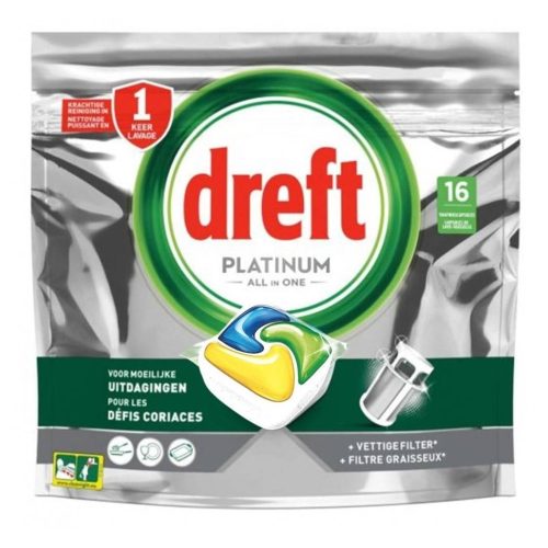 DREFT Platinum mosogatógép kapszula ALL IN 1 deep clean citrom 16 db-os