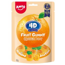AMOS 4D-S NARANCS ZSELÉVEL TÖLTÖTT GUMICUKOR 65G