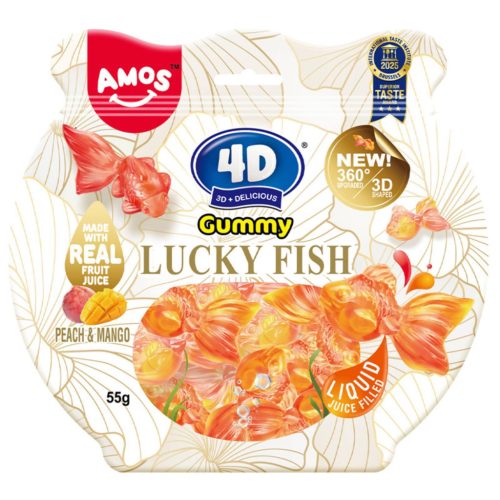 AMOS 4D-S BARACK&MANGO ZSELÉVEL TÖLTÖTT GUMICUKOR 55G