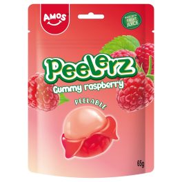 AMOS PEELERZ HÁMOZHATÓ GUMICUKOR MÁLNA ÍZŰ 65G