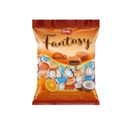 Fantasy töltött cukorka karamell-narancs-kókusz 1kg 