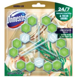 DOMESTOS WC AROMA LUX 3 X 55G Fehér rózsa & Tea fa olaj