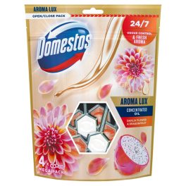   DOMESTOS WC AROMA LUX 4 X 55G Dália virág & Sárkánygyümölcs